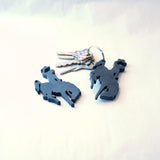 Wyoming cowboy keychain bottle opener