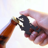 Wyoming cowboy keychain bottle opener