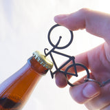 Road bike keychain bottle opener