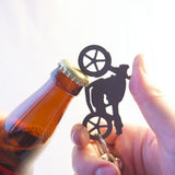 Motorcycle keychain bottle opener